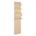 Colonne de salle de bain suspendue chêne enio 165cm porte serviette - Bois