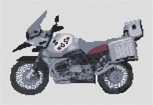 BMW GS 2006 Red Silver Motorcycle Cross Stitch Kit