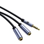 YHEMI Adaptateur Double Jack 3.5mm, Double Prise Jack 3.5mm Mâle vers 2 Femelle Câble Splitter Audio pour Casques Audio, Enceintes, Smartphones, Tablettes, Lecteurs MP3 et Plus