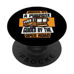 Guided By The Open Road Operator Expert School Bus Driver PopSockets Adhesive PopGrip