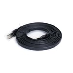 VoltShine Câble de raccordement CAT7 de 3 m noir. Idéal pour les réseaux à haut débit. Ce câble assure une transmission efficace et sans interférence, à la maison ou au bureau.