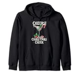 Peppermint Martini Christmas Cheer Cocktail Drink Mixology Zip Hoodie