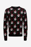 ONLY & SONS - Jultröja onsXmas Reg 5 Jaq Crew Knit - Svart