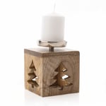 Cut-Out Christmas Tree Candle Holder