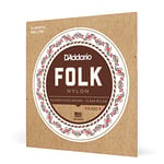 D'Addario Guitar Strings - Folk Nylon Guitar Strings - EJ32C Classical Guitar Strings - Nylon Core, Ball End - Silver Plated Wrap, Clear Nylon Trebles