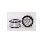 [FR] Metsafil Beadlock Wheels PT- Claw Silver/Black 1.9 (2 pcs) - MT0060SB