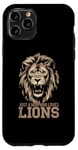 Coque pour iPhone 11 Pro Visage de lion drôle Meme Lions Citations Just A Man Who Loves Lions