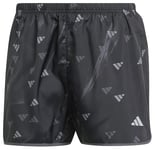 adidas Women Run It Brand Love Short Shorts, XXS, 3 inch Black