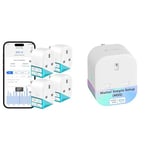 Meross Smart Plug with Energy Monitoring, Mini Smart WiFi Plug Work with Alexa, Google Home & Matter Smart Plug with Energy Monitoring, Mini WiFi Plug with Matter Simple Setup(MSS)