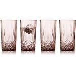 Lyngby Glas Sorrento Highball 38 cl 4-pak Pink