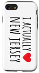 Coque pour iPhone SE (2020) / 7 / 8 J'aime vraiment (cœur) New Jersey - American State