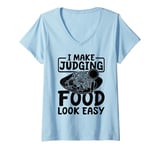 Womens Dining Cuisine Review - Food Critic V-Neck T-Shirt