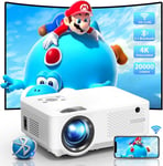 Vidéoprojecteur,20000 lumens 1080P Videoprojecteur 4K Home cinéma Pris en Charge,5G WiFi Bluetooth Mini LED Projecteur écran 300',Rétroprojecteur Convient pour clé TV,Smartphone,PS5,HDMI(Q50)