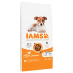 10 + 2 kg på köpet! 12 kg IAMS for Vitality Dog hundfoder - Puppy & Junior Small / Medium Chicken