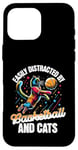 iPhone 16 Pro Max Love Cats and Basketball - Easily Distracted Case