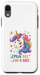 Coque pour iPhone XR Licorne Cadeau Fille 4 ans Enfant 4ème Anniversaire