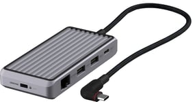 Unisynk 8-Port USB-C hub (grå)