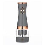 Tower T847004GRY Electric Salt and Pepper Mills, Battery Operated with Adjustable Ceramic Grinders, Grey and Rose Gold