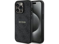 Guess Guess Guhmp15lg4gfrk Iphone 15 Pro 6.1" Czarny/Black Hardcase 4G Collection Leather Metal Logo Magsafe