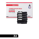 TONER C13S050690 C13S050690 Noir x 4 Compatible pour EPSON-NOPAN-INK Epson WorkForce AL-M 300 D Epson WorkForce AL-M 300 DN Epson WorkForce AL-M 300 DT Epson WorkForce AL-M 300 DTN Epson WorkForce AL-M 300 Series Epson WorkForce AL-MX 300 DN Epson W