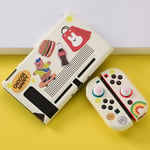 Kuten kuvassa - Black White Cow Grain NS Switch Suojakuori TPU Pehmeä Cover Case Putoamista estävä Joy-con Peliohjaimen kotelo Nintendo Switchille