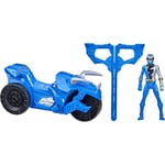 Power Rangers Tricera Dino Fury Figure & Vehicle Battle Rider (Blue) Rip N Go