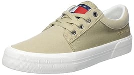 Tommy Jeans Homme Baskets Vulcanisées Skate Derby Chaussures, Beige (Sandalwood), 46 EU