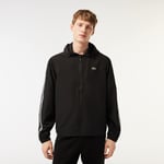 Lacoste Veste courte de survêtement en polyester recyclé Taille 52 - M/L Noir