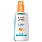 3 x Garnier Ambre Solaire Invisible Protect Refresh SPF50 Sun Prot Spray 200ml