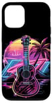 Coque pour iPhone 14 Pro Ukulele Retrowave Timple Guitalele