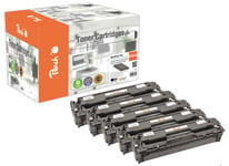 Peach-tonerkassetter som passer HP 304A Lasertoner multipakke Plus CC530-3, 5-pakning