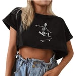 2021 New Crop Tops for Women Streetwear Women T Shirt Crop Tops for Women Sexy Casual Black S