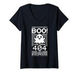 Womens Boo! Code Error 404 - Fright Not Found Funny Coder Halloween V-Neck T-Shirt