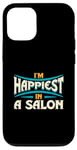 Coque pour iPhone 12/12 Pro Citation « I'm Happiest In A Salon Hair Love »