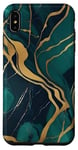 iPhone XS Max Stylish Emerald Jade Marble Stone Design Case