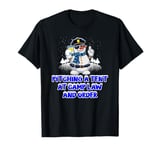 Pitching a Tent at Camp Law and Order Funny Humor T-Shirt