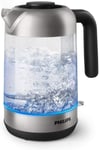 bouilloire électrique de 1,7L 2200W transparent gris noir Philips