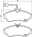 Bromsbelägg Brembo - Fiat - Ducato. Peugeot - Boxer. Citroen - Jumper