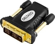 Sovitin Deltaco HDMI-11, HDMI 19-nastainen naaras - DVI-D uros