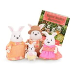 Li’l Woodzeez – La Famille de Lapins Hoppingood– Ensemble de 5 pièces avec 4 Figurines en Miniatures et Un Livre d’Histoire – 3 Ans et Plus