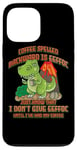 Coque pour iPhone 13 Pro Max Coffee Spelled Backwards Is Eeffoc Funny T-Rex Dinosaur Dino