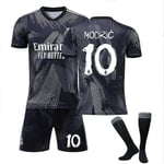 22-23 Real Madrid fotbollströja T-shirt Shorts Fotbollströja MODRIC 10 Kids 28(150-160CM)