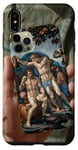 Coque pour iPhone XS Max Noir Art Déco Floral Michel-Ange Création Of Adam Sixtine