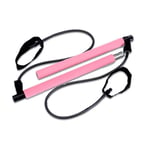 LIWEIXKY Kit De Barre De Pilates avec Bande De Résistance, Bâton D'Exercices De Fitness À Domicile Portable Multifonctionnel, Entraînement Corporel Total, pour Yoga, Perte De Poids, Étirement Pink