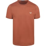 T-shirt Fred Perry  T-Shirt Ringer Marron S54