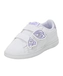 PUMA Female Baskets Smash v2 Butterfly AC Enfant, White-Vivid Violet-Silver, 35 EU