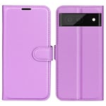 Google Pixel 6A      Pu Wallet Case    [Purple]