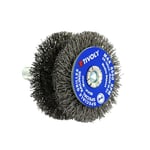 TIVOLY - Brosse Métallique en Acier Ondulé pour Perceuse - Pour Décapage Barreaux & Tubes en Métal Ø10-20 mm - Attachement Anti-Rotation