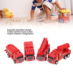 4pcs Children Fire Truck Toy Fire Engine Toy Miniature Fire Truck Toy Kids