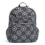 Vera Bradley Women's Cotton XL Campus Backpack, Charcoal Medallion, One Size